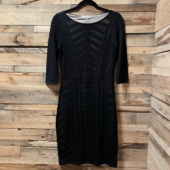 Calvin Klein Black Illusion Dress  - size small - Picture 2 of 7